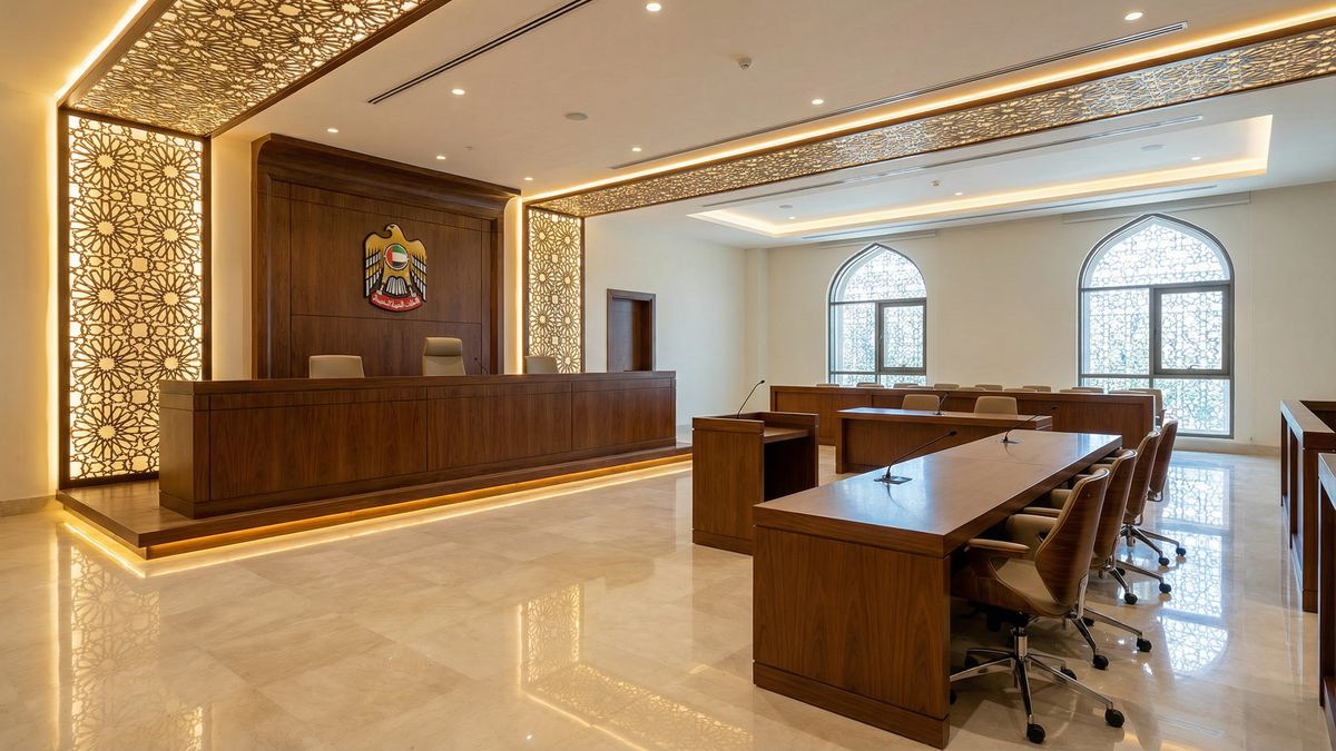 محكمة دبي - قاعة المحكمة الإماراتية